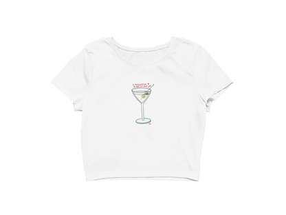 Good Hearts Club - Olive You Cropped Tee Shirt