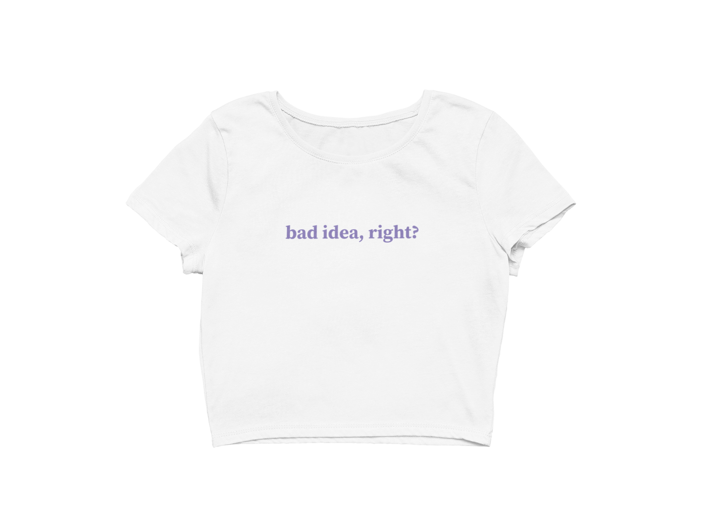Olivia Rodrigo - Bad Idea Right? Cropped Tee Shirt