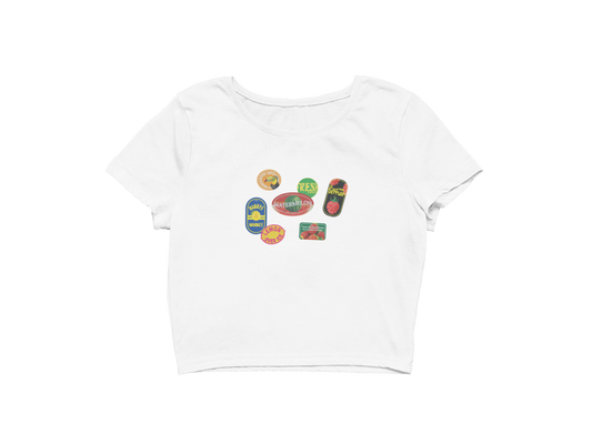 Harry Styles - Fruit Market Sticker Cropped Tee Shirt