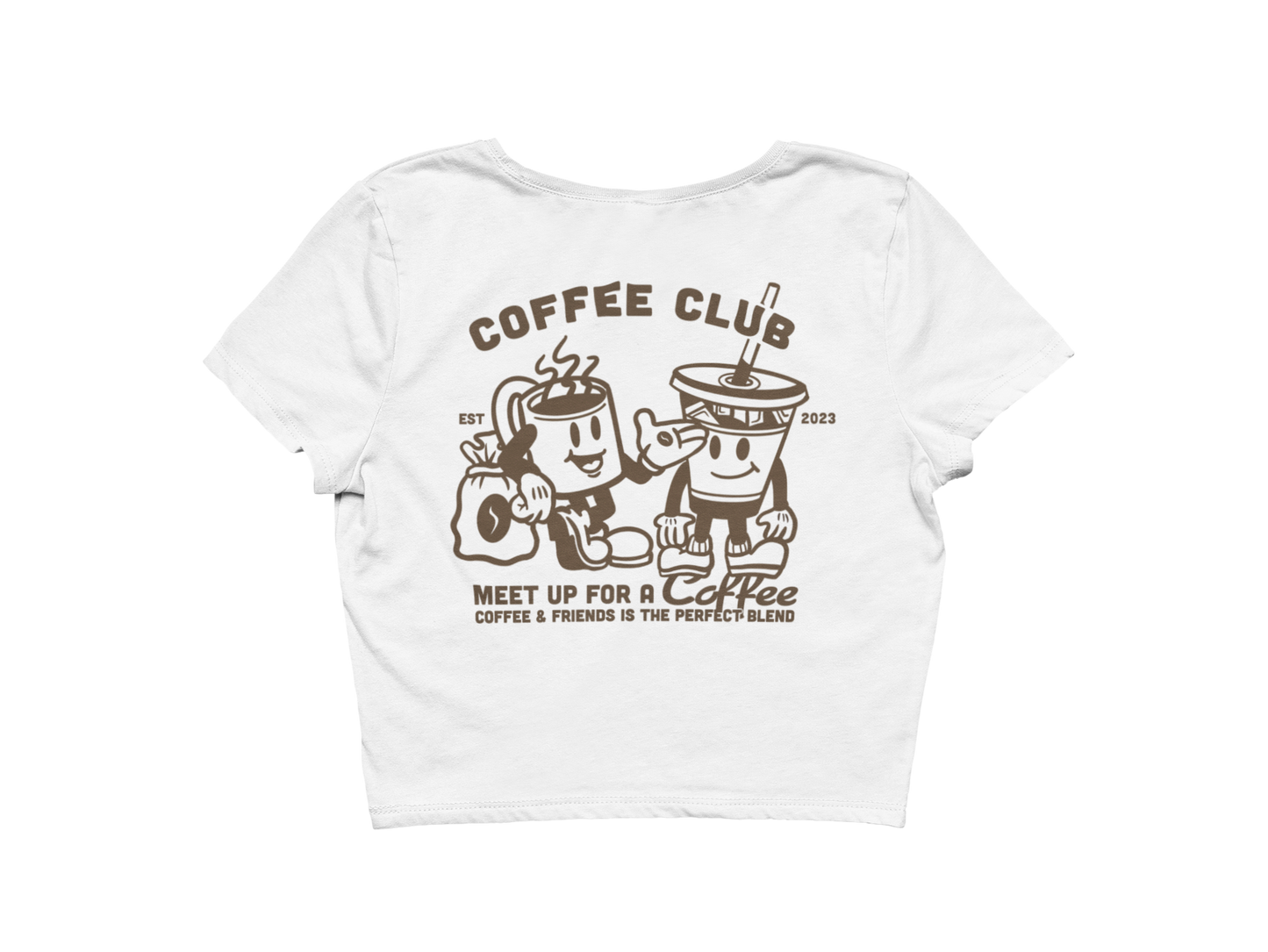 Good Hearts Club - Coffee Club Cropped Tee Shirt