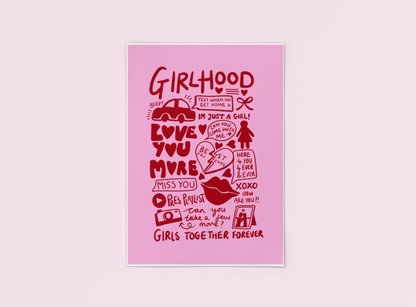 Good Hearts Club - GIRLHOOD print