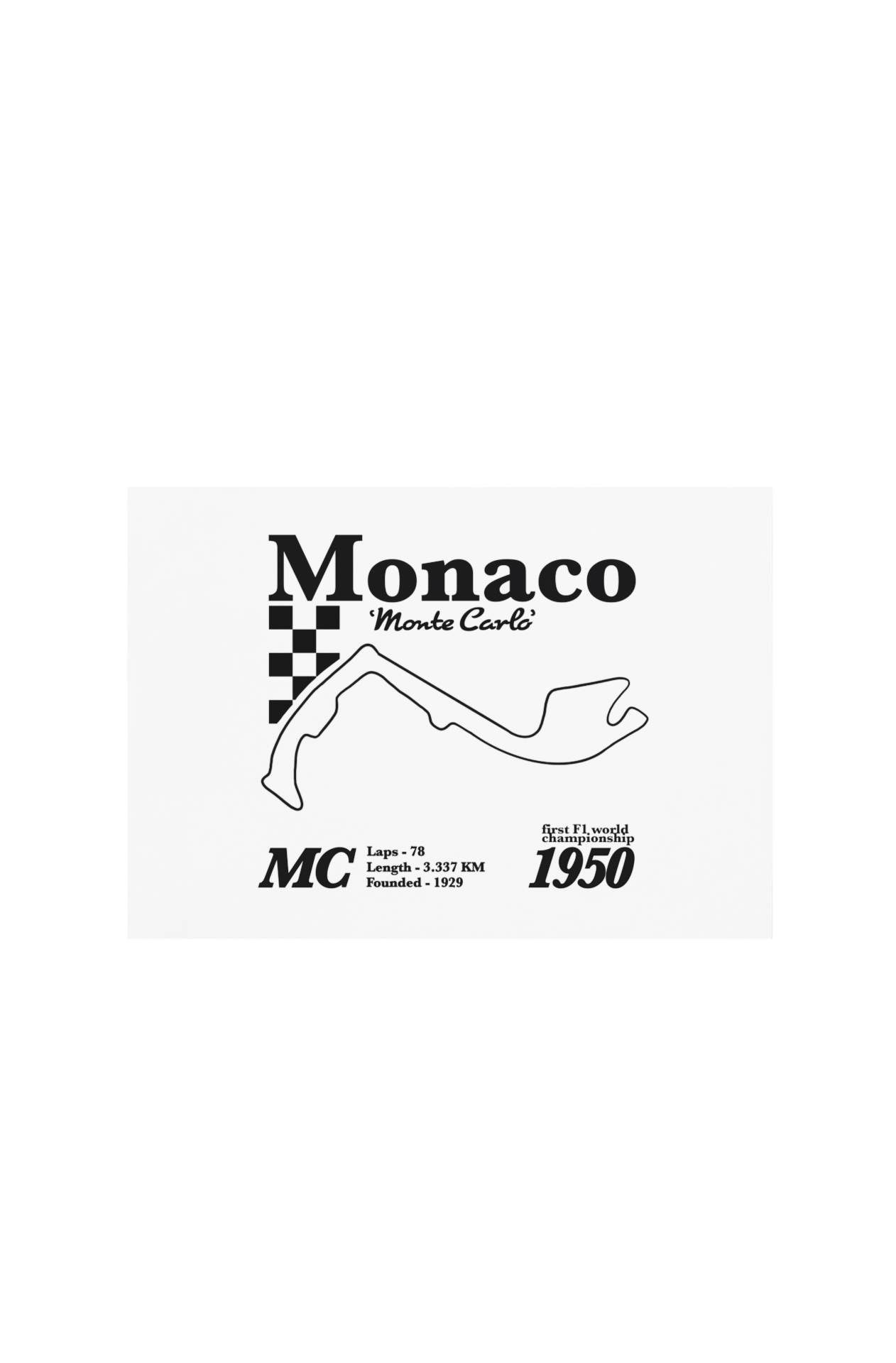 Monaco Race Track Print